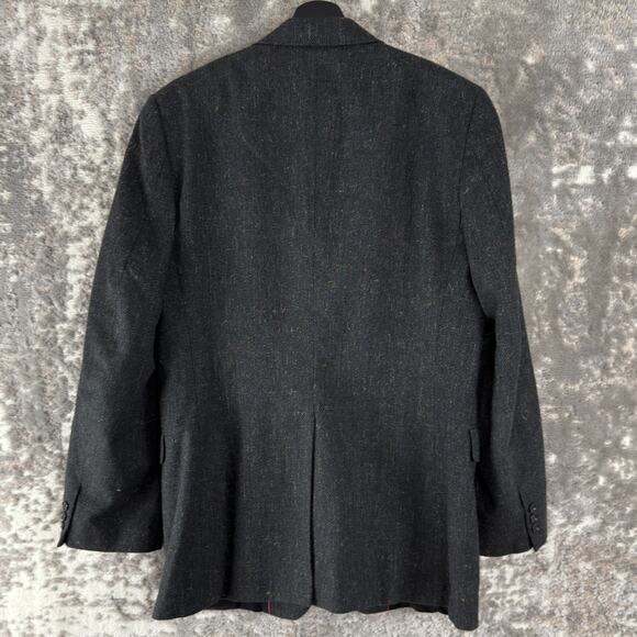 Gallery by Haggar Size 42L Career Notched Blazer Jacket Black Long Sleeve Lined - Picture 4 of 9